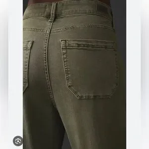 PAIGE Women's Jolie Casual Pants - High-Rise Slim Ankle, Vintage Navy, Cargo & Trouser Pockets - View #4